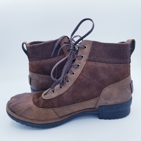 UGG Cayli Waterproof Ankle Boots - Brown - size 7.5 - Picture 9 of 14